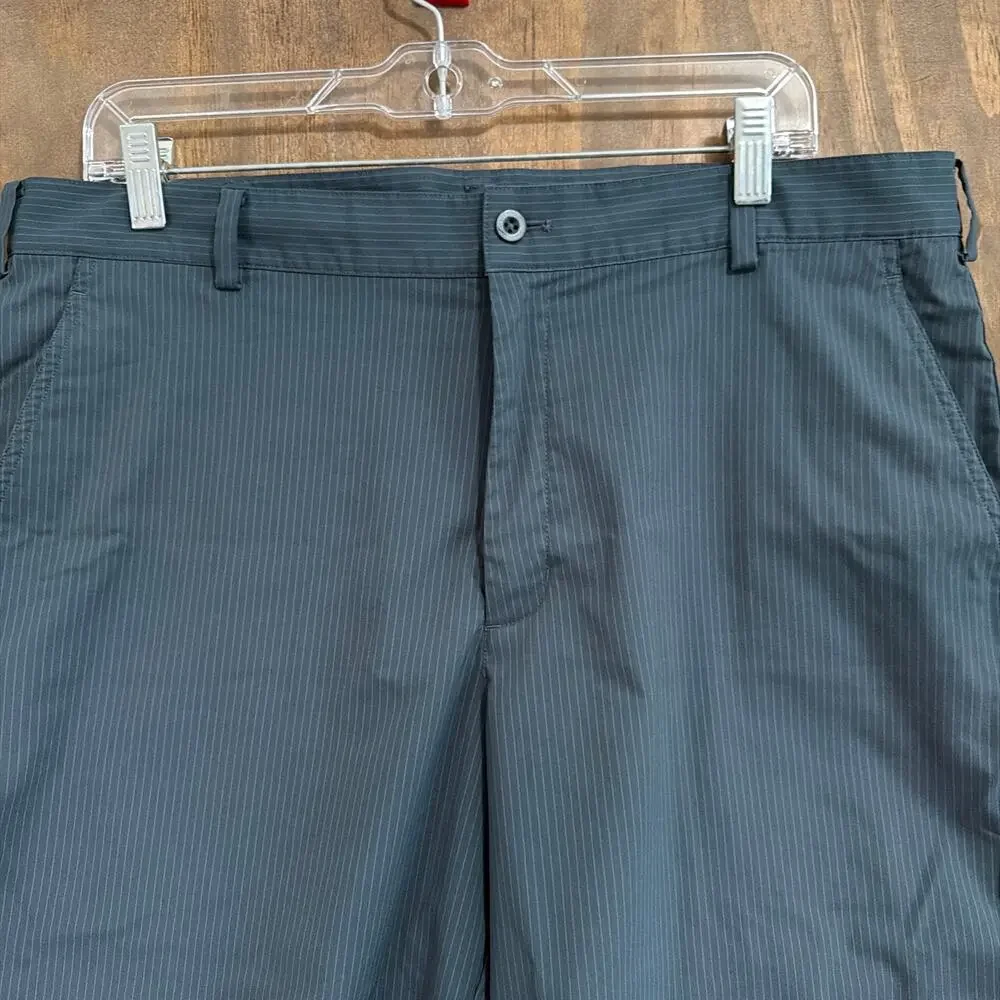 Nike Golf Mens Shorts Blue White Pinstripe Dri-Fit Golf Athletic Stretch 36